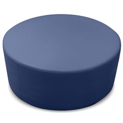 K2 Marbella Mawson Senior Round Ottoman 1000mm Diameter Blue PU Leather