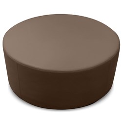 K2 Marbella Mawson Senior Round Ottoman 1000mm Diameter Dark Brown PU Leather