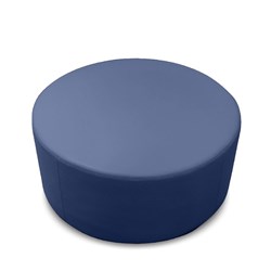 K2 Marbella Mawson Junior Round Ottoman Blue PU Leather 