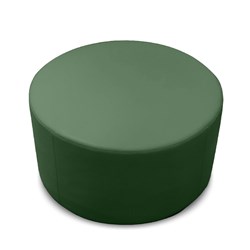 K2 Marbella Mawson Senior Round Ottoman 700mm Diameter Green PU Leather