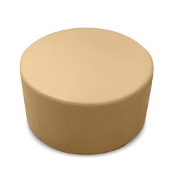 K2 Marbella Mawson Senior Round Ottoman 700mm Diameter Beige PU Leather