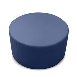 K2 Marbella Mawson Senior Round Ottoman 700mm Diameter Blue PU Leather