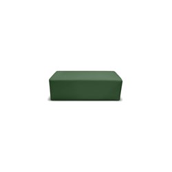 K2 Marbella Burke Junior Rectangle Ottoman 800mmW Green PU Leather