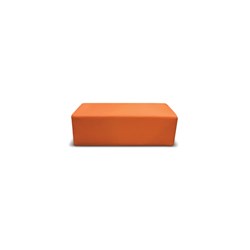 K2 Marbella Burke Junior Rectangle Ottoman 800mmW Orange PU Leather