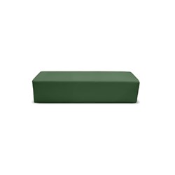 K2 Marbella Burke Junior Rectangle Ottoman 1120mmW Green PU Leather