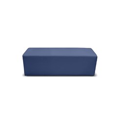 K2 Marbella Burke Senior Rectangle Ottoman 1120mmW Blue PU Leather