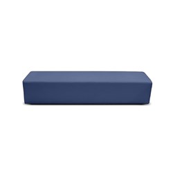 K2 Marbella Burke Junior Rectangle Ottoman 1480mmW Blue PU Leather