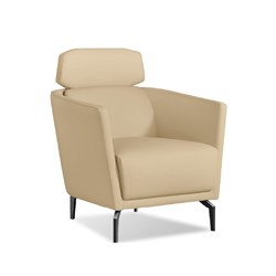 K2 Marbella Paterson Tub Chair With Headrest Beige PU Leather