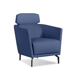 K2 Marbella Paterson Tub Chair With Headrest Blue PU Leather 