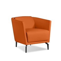 K2 Marbella Lawson Tub Chair Orange PU Leather 