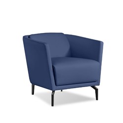 K2 Marbella Lawson Tub Chair Blue PU Leather 