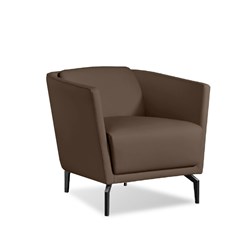 K2 Marbella Lawson Tub Chair Dark Brown PU Leather 