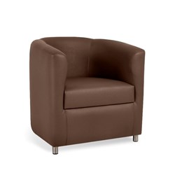 K2 Marbella Darwin Tub Chair Dark Brown PU Leather 