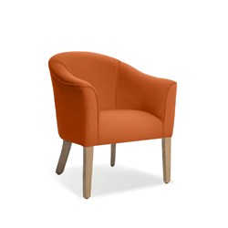 K2 Marbella Barton Tub Chair Orange PU Leather 