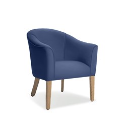 K2 Marbella Barton Tub Chair Blue PU Leather 