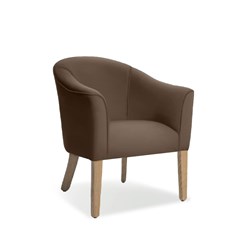 K2 Marbella Barton Tub Chair Dark Brown PU Leather 