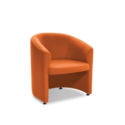 K2 Marbella Parkes Tub Chair Orange PU Leather 