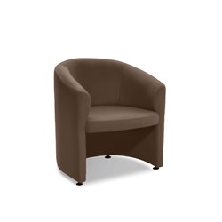 K2 Marbella Parkes Tub Chair Dark Brown PU Leather 