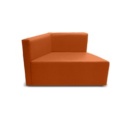 K2 Marbella Magellan Sectional Modular Chair With Low Back Orange PU Leather