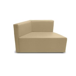 K2 Marbella Magellan Sectional Modular Chair With Low Back Beige PU Leather