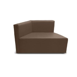 K2 Marbella Magellan Sectional Modular Chair With Low Back Dark Brown PU Leather