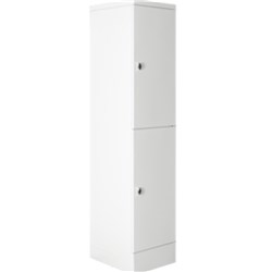 Steelco Flush Front Locker 2 Door 400W x 500D x 1890mmH White Satin