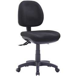 P350 Low Back Task Chair 3 Lever No Arms Black Fabric 