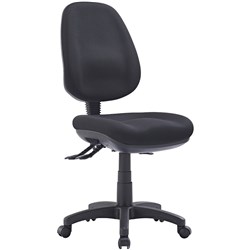 P350 High Back Task Chair 3 Lever No Arms Black Fabric 