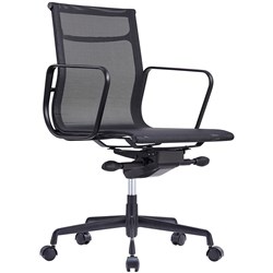 Volt Boardroom Low Back Chair With Arms Black Mesh 