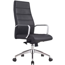 Cruz High Back Executive Chair With Arms Black PU 