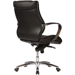 Camry Low Back Executive Chair With Arms Black PU 