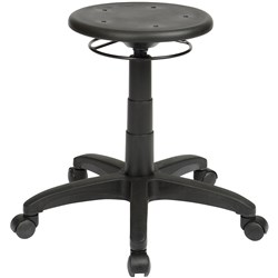 State ST005 Industrial Stool 410-535mmH Black PU 