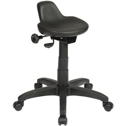 State ST006 Industrial Stool 420-530mmH Black PU 