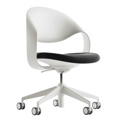 Buro Konfurb Loop Office Chair White Frame Black Seat 