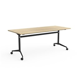 OLG Uni Flip Top Table 1500W x 750D x 720mmH New Oak Top Black Frame