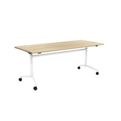 OLG Uni Flip Top Table 1500W x 750D x 720mmH New Oak Top White Frame