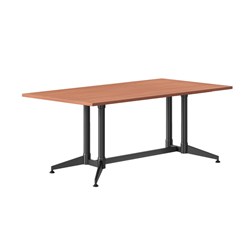 Rapidline Typhoon Meeting Table 1800W x 750D x 750mmH Cherry Top All Black Frame