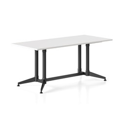 Rapidline Typhoon Meeting Table 1800W x 750D x 750mmH White Top All Black Frame