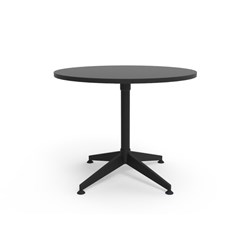 Rapidline Typhoon Round Meeting Table 900D x 750mmH Black Top All Black Frame