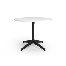 Rapidline Typhoon Round Meeting Table 900D x 750mmH White Top All Black Frame