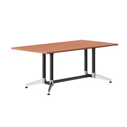 Rapidline Typhoon Meeting Table 1800W x 750D x 750mmH Cherry Top Black Base