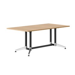 Rapidline Typhoon Meeting Table 1800W x 750D x 750mmH Oak Top Black Base