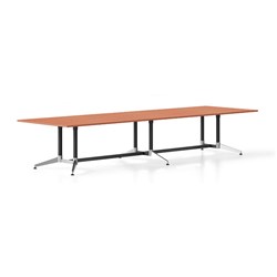 Rapidline Typhoon Boardroom Table 3200W x 1200D x 750mmH Cherry / Black