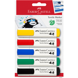 Faber-Castell Textile Markers Set of 5