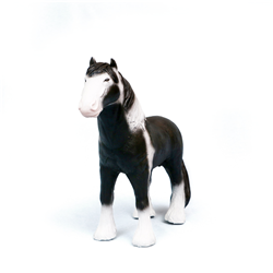 Green Rubber Toys Clydesdale Horse