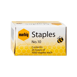 MARBIG STAPLES No 10 Box of 1000 