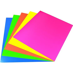 Rainbow Fluro Board 290gsm 510mmx640mm Assorted 