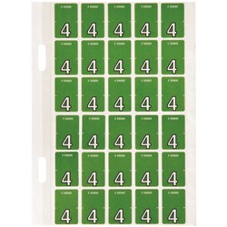 Avery Numeric Coding Label 4 Top Tab 20x30mm Light Green Pack Of 150