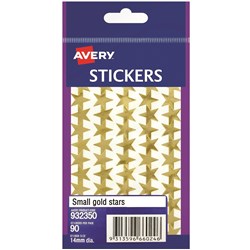 Avery Sticker Handipacks Small Gold Stars Pack Of 90