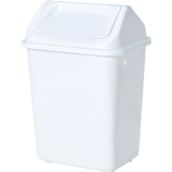 Compass Rectangular Swing Top Bin 38 Litres White 